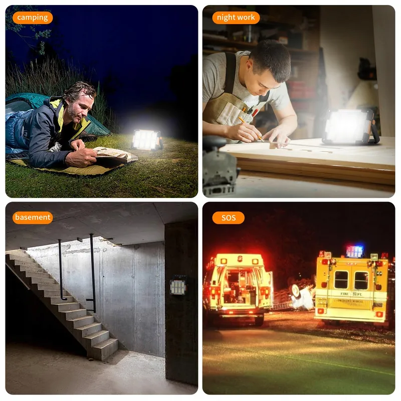 OHAYORI LED Schijnwerper Solar Draagbaar Accu Camping Lamp — foto 7