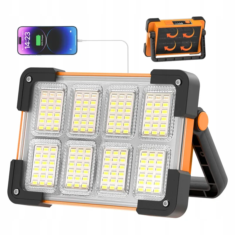 OHAYORI LED Schijnwerper Solar Draagbaar Accu Camping Lamp — foto 1