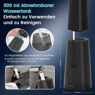 VIMMK Draadloze Waterflosser 5 Standen 8 Sproeiers IPX7 300ml USB-C — miniatuur 5