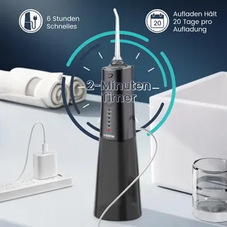 VIMMK Draadloze Waterflosser 5 Standen 8 Sproeiers IPX7 300ml USB-C — miniatuur 7