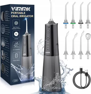 VIMMK Draadloze Waterflosser 5 Standen 8 Sproeiers IPX7 300ml USB-C