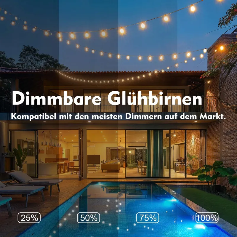 YUUSEI LED Tuinverlichting Lichtsnoer 60M IP45 Waterdicht — foto 5