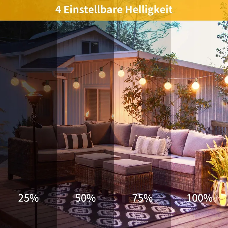 YUUSEI LED Lichtsnoer Buiten 45m Afstandsbediening Waterdicht IP45 — foto 7