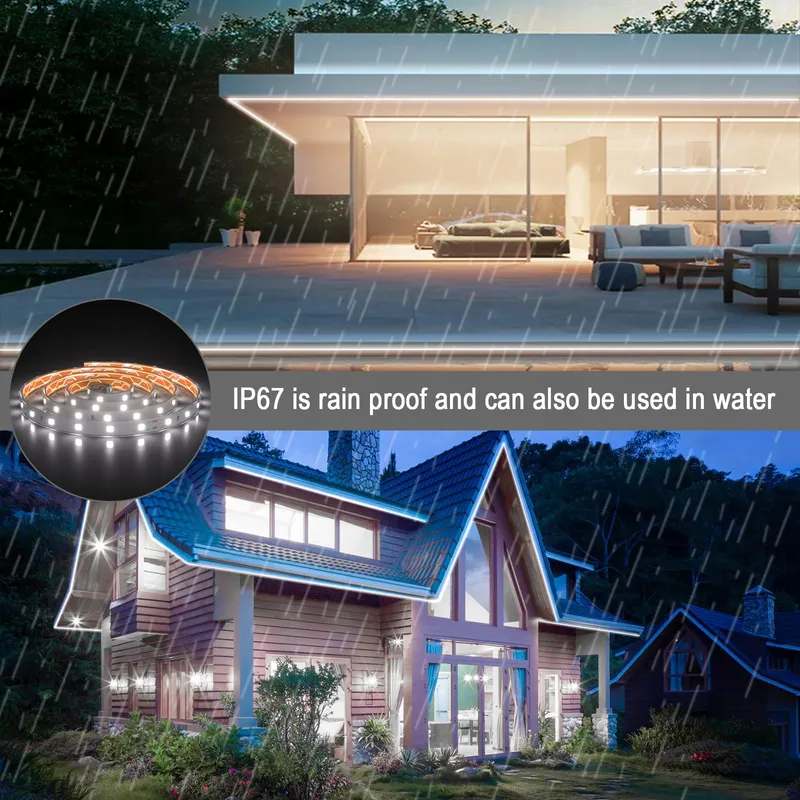MIWATT LED Strip 10M IP67 Waterdicht 560 LED Koud Wit Tuin Zwembad — foto 5