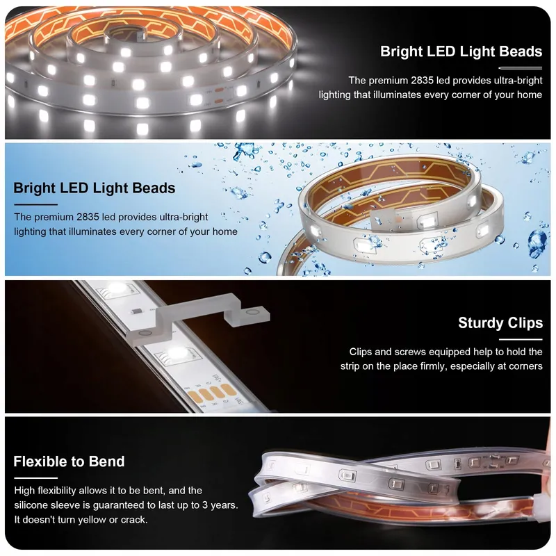 MIWATT LED Strip 10M IP67 Waterdicht 560 LED Koud Wit Tuin Zwembad — foto 3