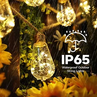 GEEMOO Solar LED Lichtsnoer IP65 6,4m Weerbestendig — miniatuur 2