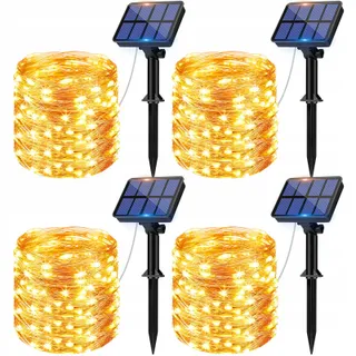 LITOGO Solar Lichtsnoer 12M 120LED Waterdicht Buiten Balkon — miniatuur 1