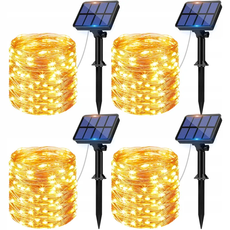 LITOGO Solar Lichtsnoer 12M 120LED Waterdicht Buiten Balkon — foto 1