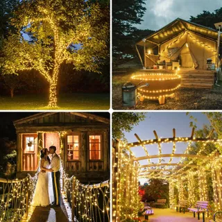 LITOGO Solar Lichtsnoer 12M 120LED Waterdicht Buiten Balkon — miniatuur 5