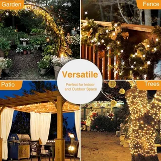 LITOGO Solar Lichtsnoer 12M 120LED Waterdicht Buiten Balkon — miniatuur 6