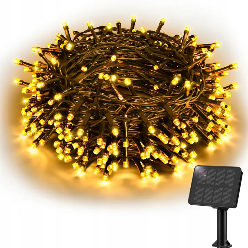 ETOPGO Solar Lichtsnoer 12M 120 LED IP65 8 Modi Decoratie — foto 1