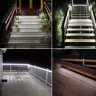 HOMELEO Solar LED Strip 6M 180LED Waterdicht 8 Standen Tuin Balkon — miniatuur 4