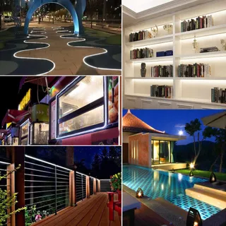 HOMELEO Solar LED Strip 6M 180LED Waterdicht 8 Standen Tuin Balkon — miniatuur 7