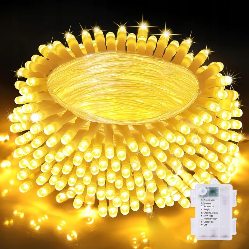 AURIOSTAR Lichtketting Buiten op Batterijen 20M 200 LED 8 Standen — foto 1