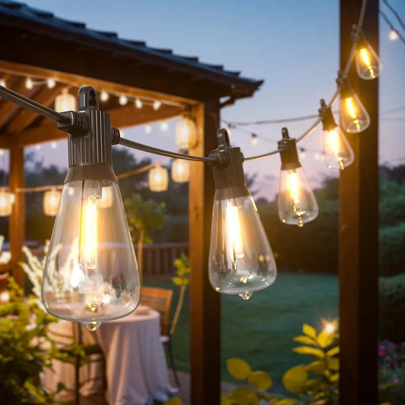 KAWAYA LED Lichtketting Buiten 8M IP65 12+1 Lampen — foto 1