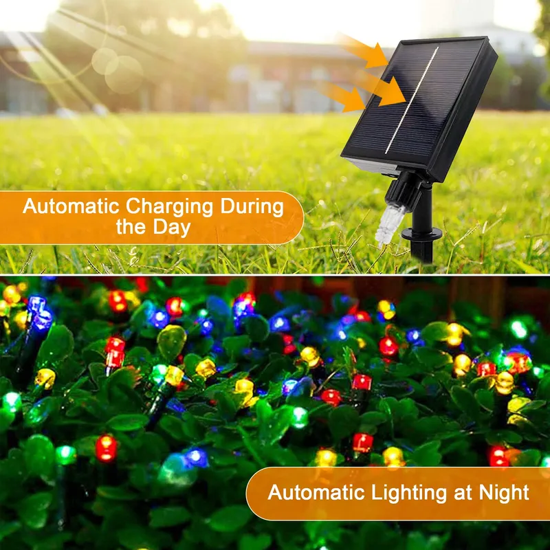 ACXILEXY Solar Lichtsnoer 22M 200 LED IP65 Tuin Balkon — foto 4
