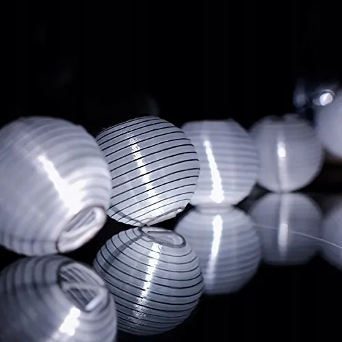 LEZONIC Solar LED Lampionnen 8m 30 LED 8 Modi Waterdicht Wit — foto 5