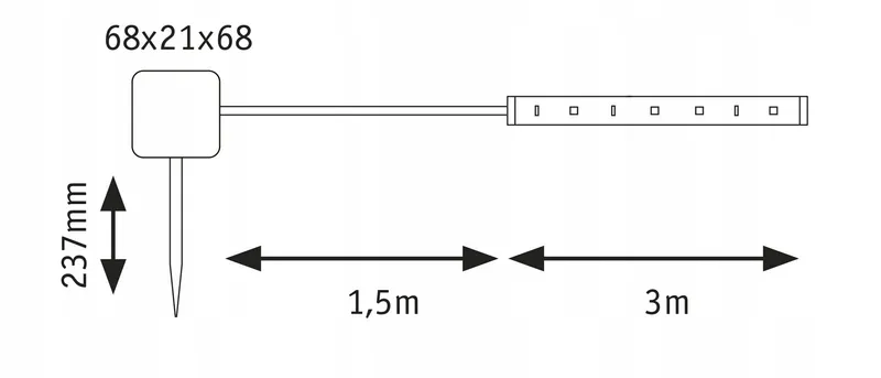 PAULMANN LED Strip Solar 3m Schemeringssensor Accu IP44 2700K — foto 5
