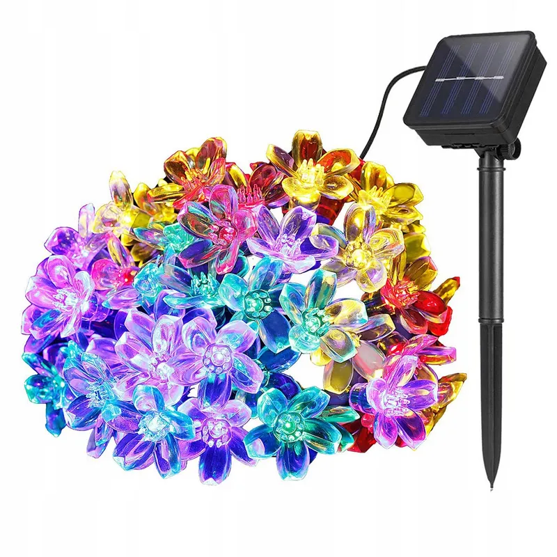 Solar Tuinverlichting 7M 50 LED Bloemen Waterdicht Kerstdecoratie — foto 1