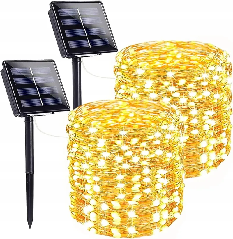 SOLAR Lichtketting Buiten 12m 120 LED Waterdicht Tuin — foto 1
