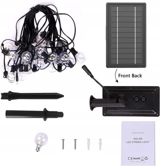 YUUCIO Solar LED Lichtsnoer 15m IP44 Waterdicht Buiten — miniatuur 7