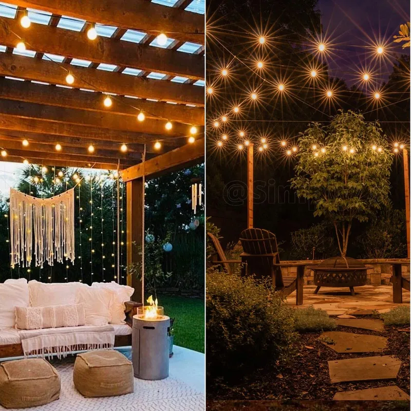 GPATIO LED Tuinlichtketting 18M 30+1 G40 IP45 Waterdicht — foto 7