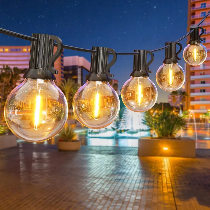 GPATIO LED Tuinlichtketting 18M 30+1 G40 IP45 Waterdicht — foto 2