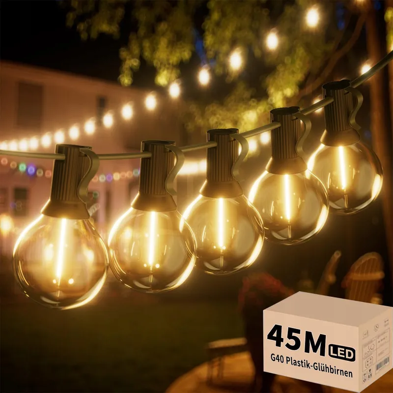 YUUCIO Tuinlichtketting LED 45M 75 G40 IP44 — foto 1