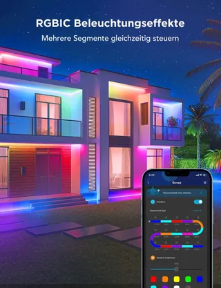 GOVEE LED Strip Buiten 10m IP65 RGBIC Alexa App Muziek — miniatuur 6