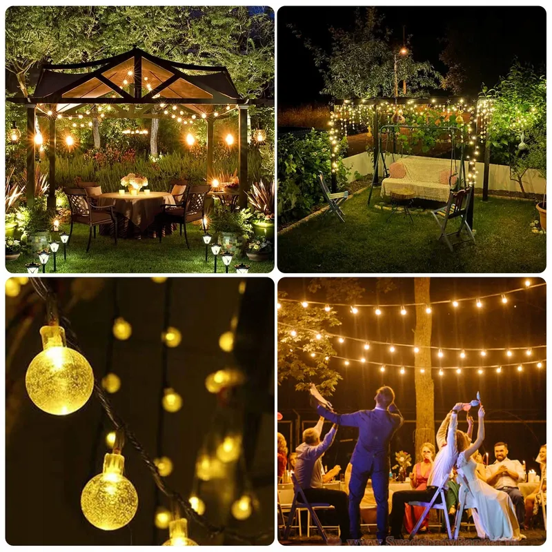 Solar Lichtketting Buiten 60 LED 13,2M IP65 Balkon Tuin — foto 8