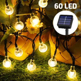 Solar Lichtketting Buiten 60 LED 13,2M IP65 Balkon Tuin — miniatuur 2