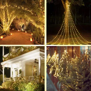 LITOGO Solar Lichtsnoer 12M 120 LED Waterdicht Tuin Balkon Terras — miniatuur 6
