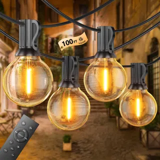 TOIPWEN LED Lichtsnoer Buiten 30M IP45 Afstandsbediening Terras Balkon — miniatuur 1