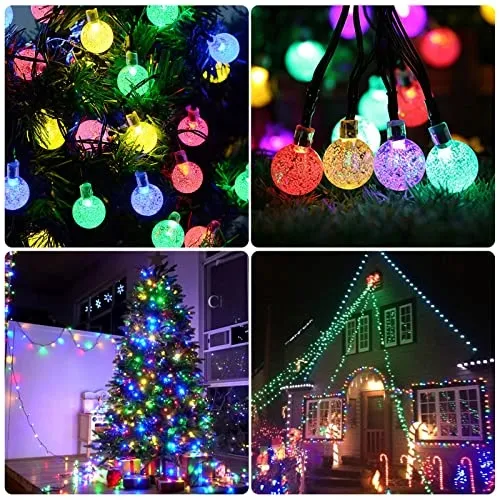 Solar Lichtketting Buiten 60 LED 13m IP65 Waterdicht Balkon Tuin — foto 9