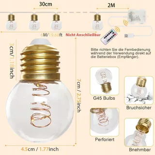 STARRYEVER G45 LED Lichtketting Buiten 20 LED 6M USB Binnen — miniatuur 7