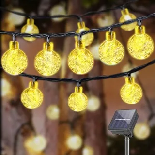LQWELL Solar Lichtketting Kristallen Bollen 30LED 8M IP44 Waterdicht — miniatuur 1