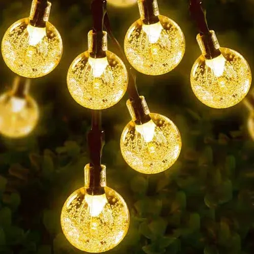 LQWELL Solar Lichtketting Kristallen Bollen 30LED 8M IP44 Waterdicht — foto 4