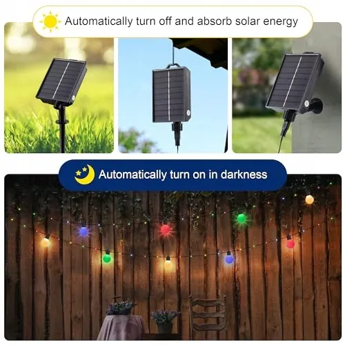 LITARK Solar Tuinverlichting 10m 100 LED Afstandsbediening USB Multicolor — foto 4