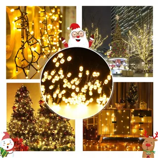 MEISION LED Lichtsnoer Batterij Timer 10m 100LED Warm Wit 2 Stuks — miniatuur 5