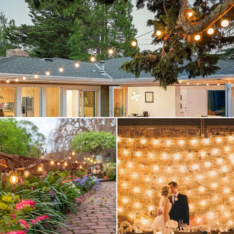 GLUROO LED Lichtketting Buiten 45,7m Waterdicht Tuin — foto 7