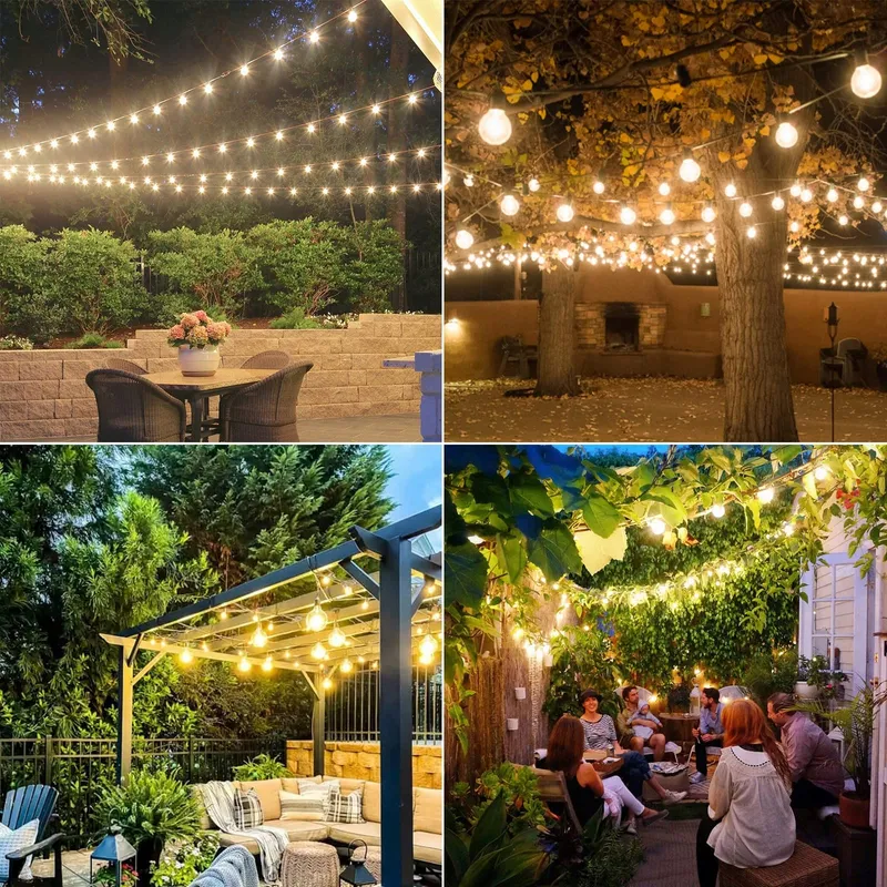 GLUROO LED Lichtketting Buiten 45,7m Waterdicht Tuin — foto 8