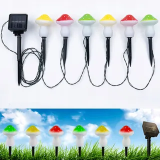 JOYCOME Solar Tuinlamp Paddenstoel 6 LED 8 Standen Waterdicht — miniatuur 6