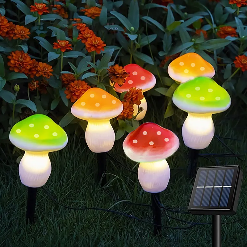 JOYCOME Solar Tuinlamp Paddenstoel 6 LED 8 Standen Waterdicht — foto 1