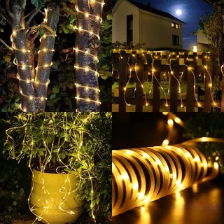 JIMACRO Solar Lichtketting IP65 12m 100LED Tuin Decoratie — miniatuur 7