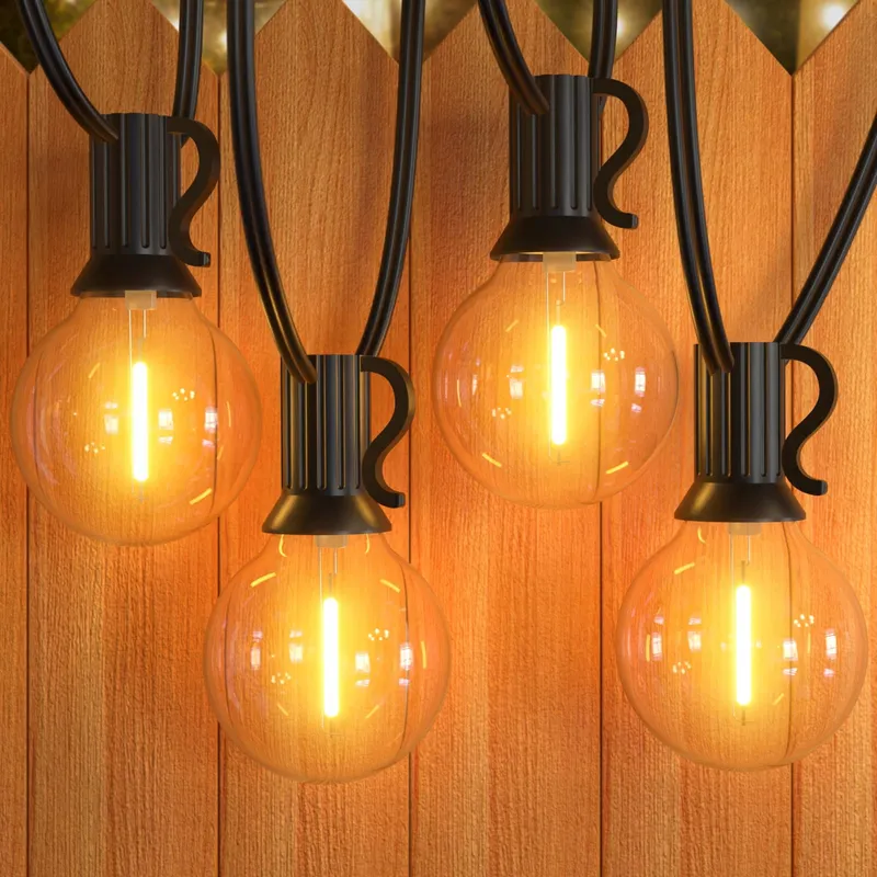 GPATIO LED Lichtsnoer Buiten 7,6M 13 Lampen G40 IP45 Waterdicht — foto 1