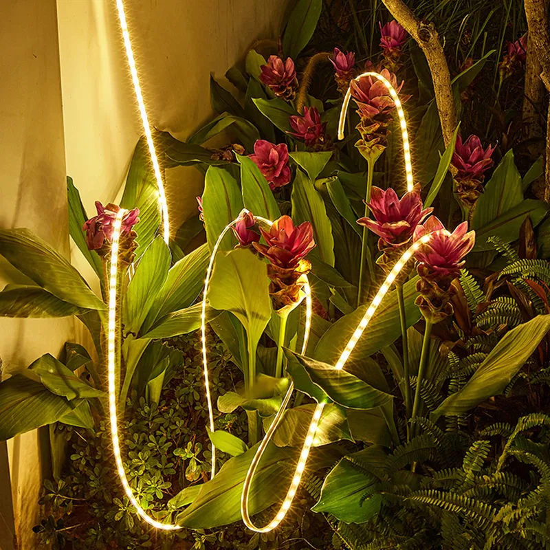 MIWATT Solar LED Strip 10m Warmwit 560 LED RF 17 Toetsen — foto 7