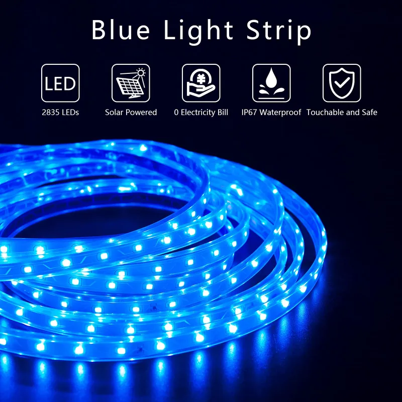 SOLAR LED Strip Buiten 10m 560 LED IP67 Waterdicht Tuin — foto 4