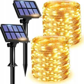LITOGO Solar Lampjes 12M 120 LED Waterdicht Buiten — miniatuur 1