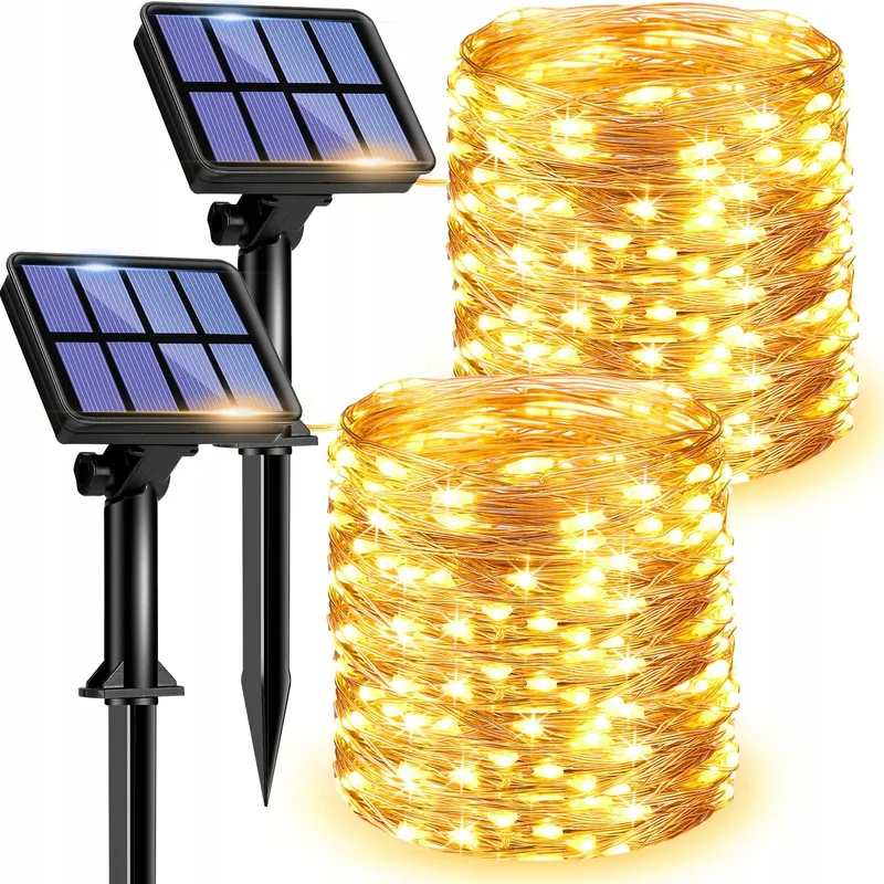 LITOGO Solar Lampjes 12M 120 LED Waterdicht Buiten — foto 1