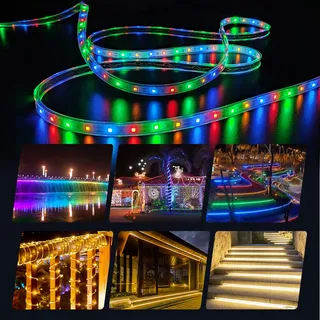 MIWATT Solar LED Strip 10M Multicolor 560 LED RF Afstandsbediening — miniatuur 6